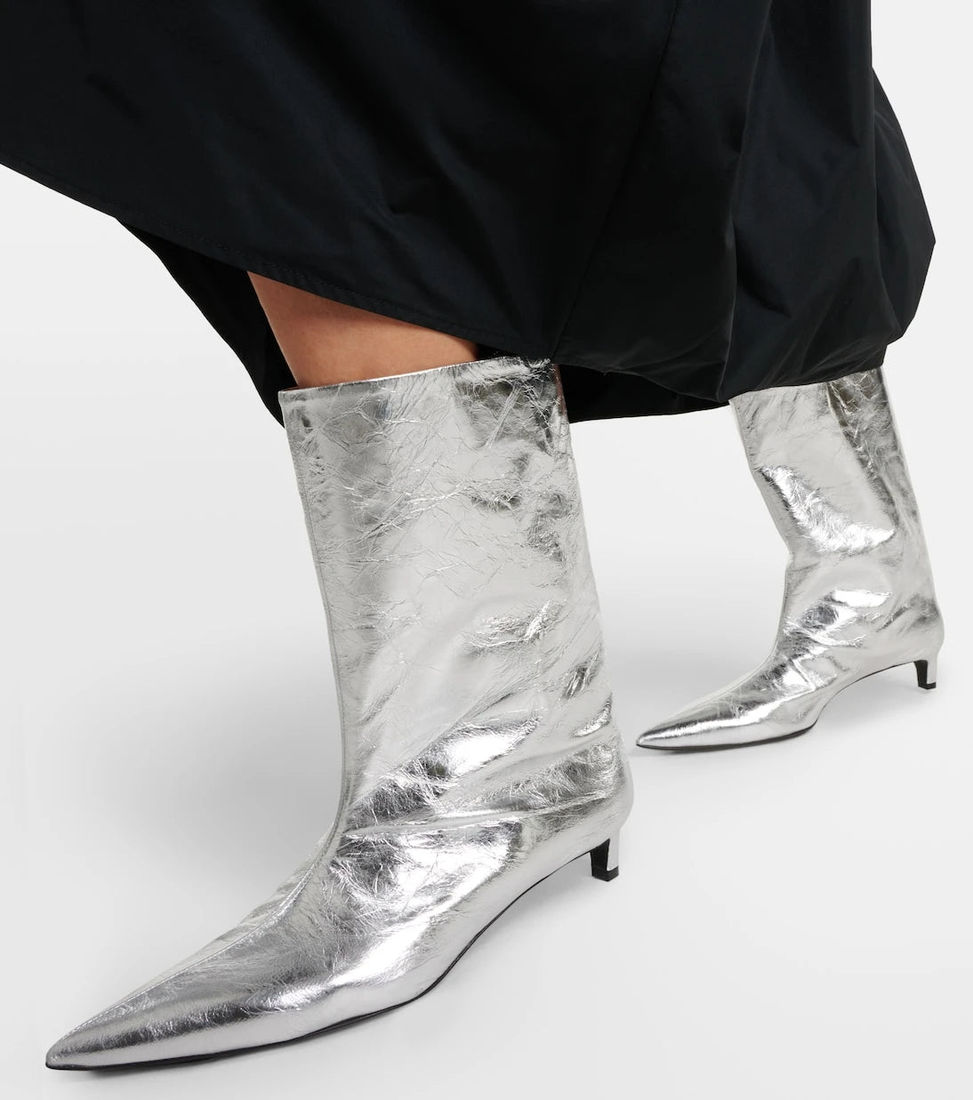 Jil Sander - Metallic leather ankle boots