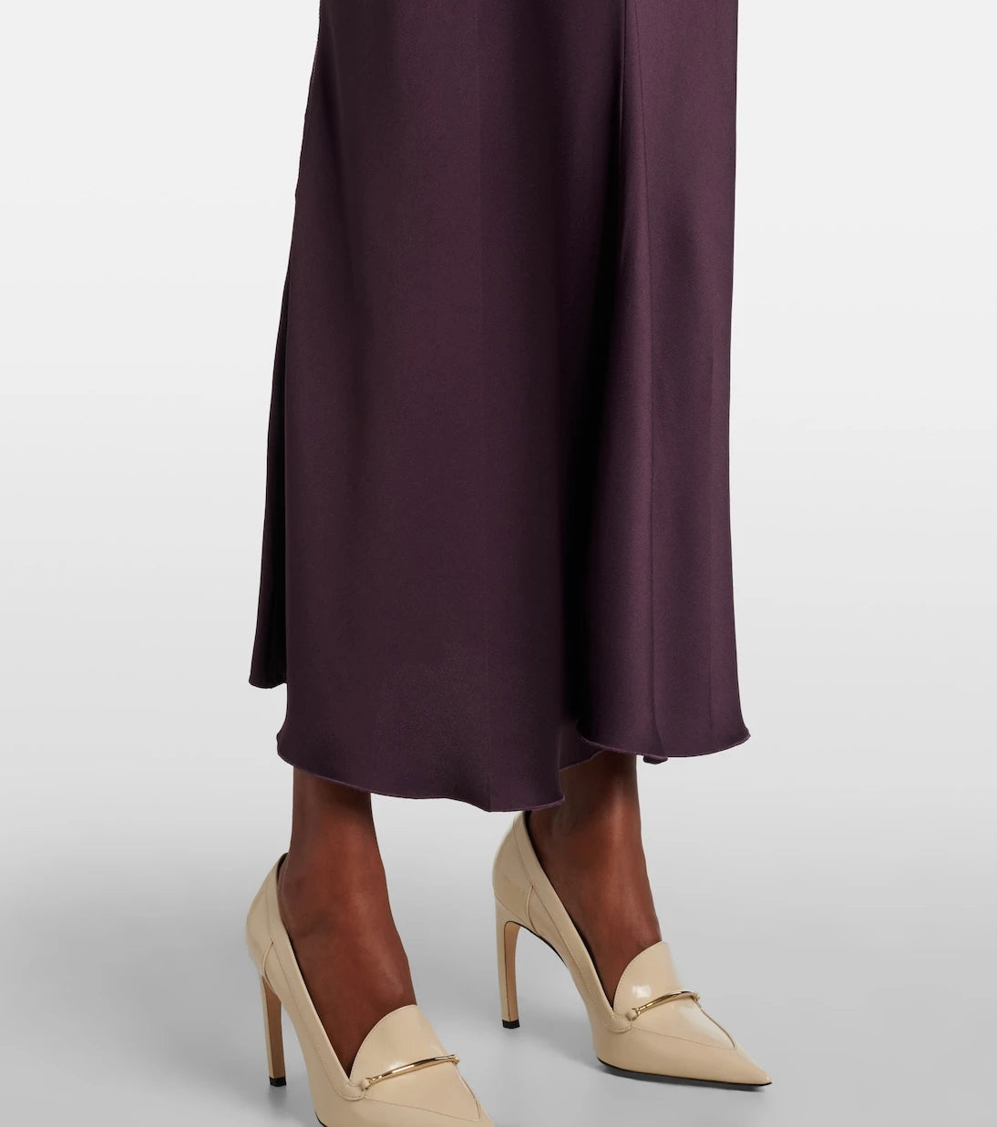 Victoria Beckham - Gathered satin maxi dress