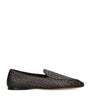 Brown Hereditas Woven Flat Loafers