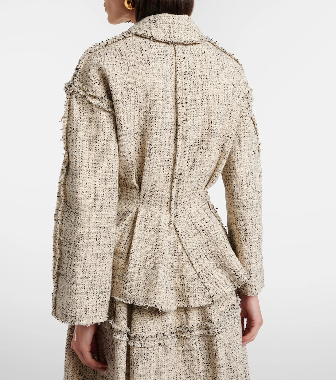 Erdem - Cotton-blend tweed peplum jacket