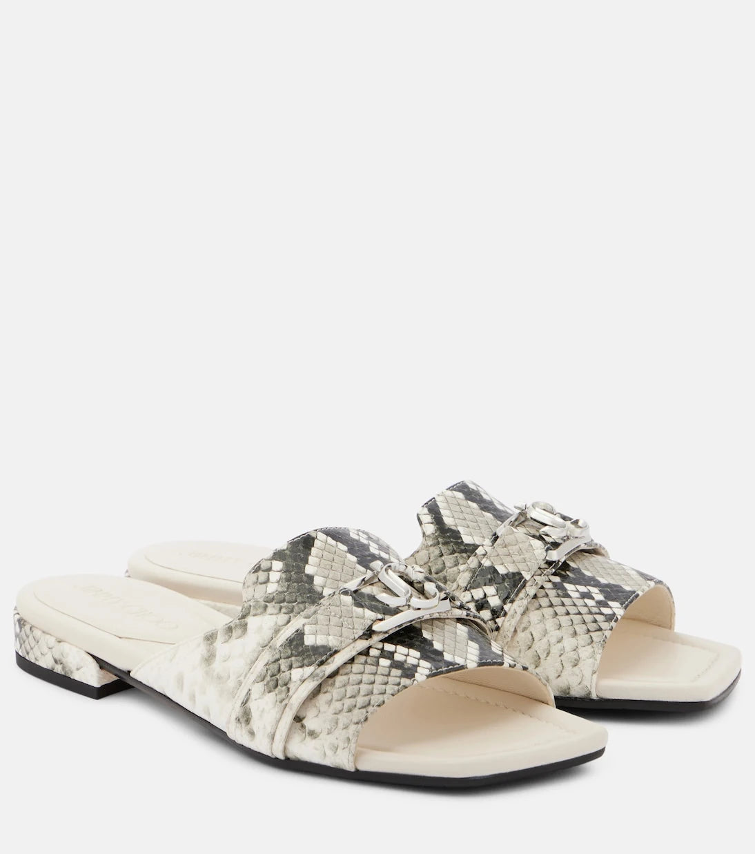 Jimmy Choo - Nako snake-effect leather slides