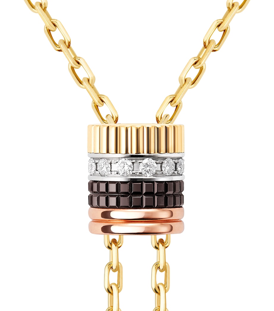 Large Yellow Gold Quatre Classique Tie Necklace