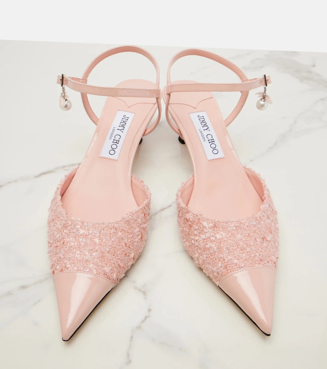 Jimmy Choo - Aren tweed slingback pumps