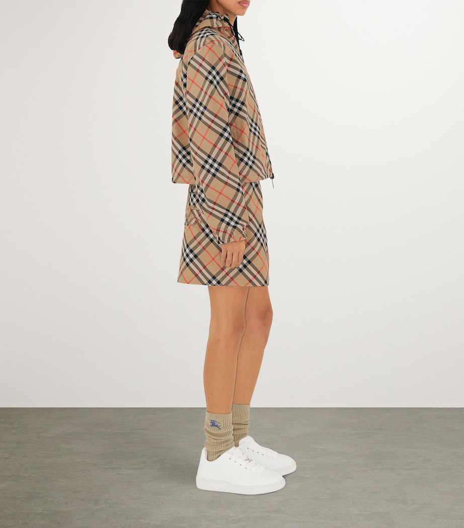 Burberry Yellow Check Cropped Reversible Jacket