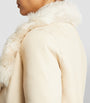 Yves Salomon White Reversible Shearling Jacket