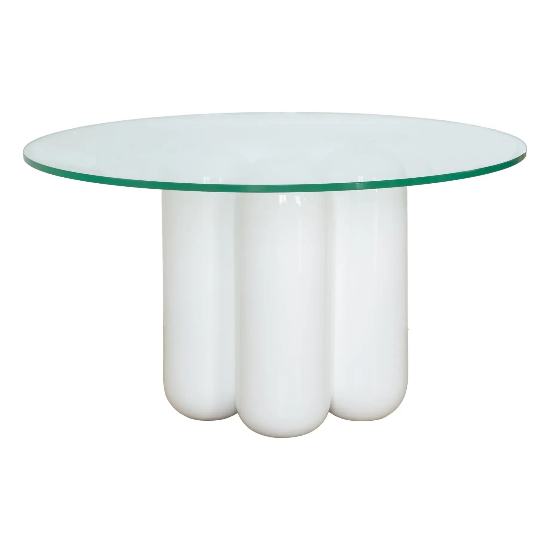 Cosin - Coffee table with glass top | White