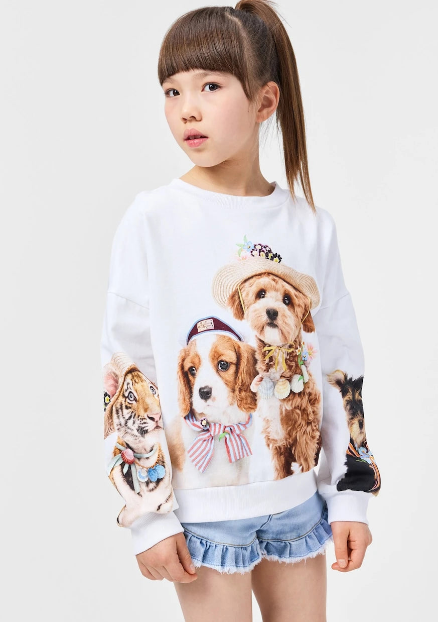 Molo - Maxi printed cotton jersey sweatshirt
