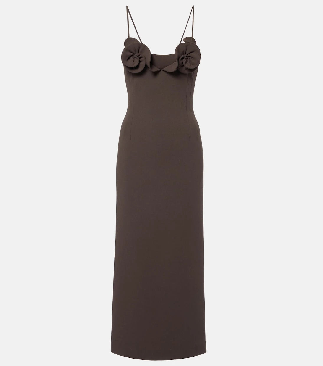 Magda Butrym - Floral-appliqué wool-blend midi dress