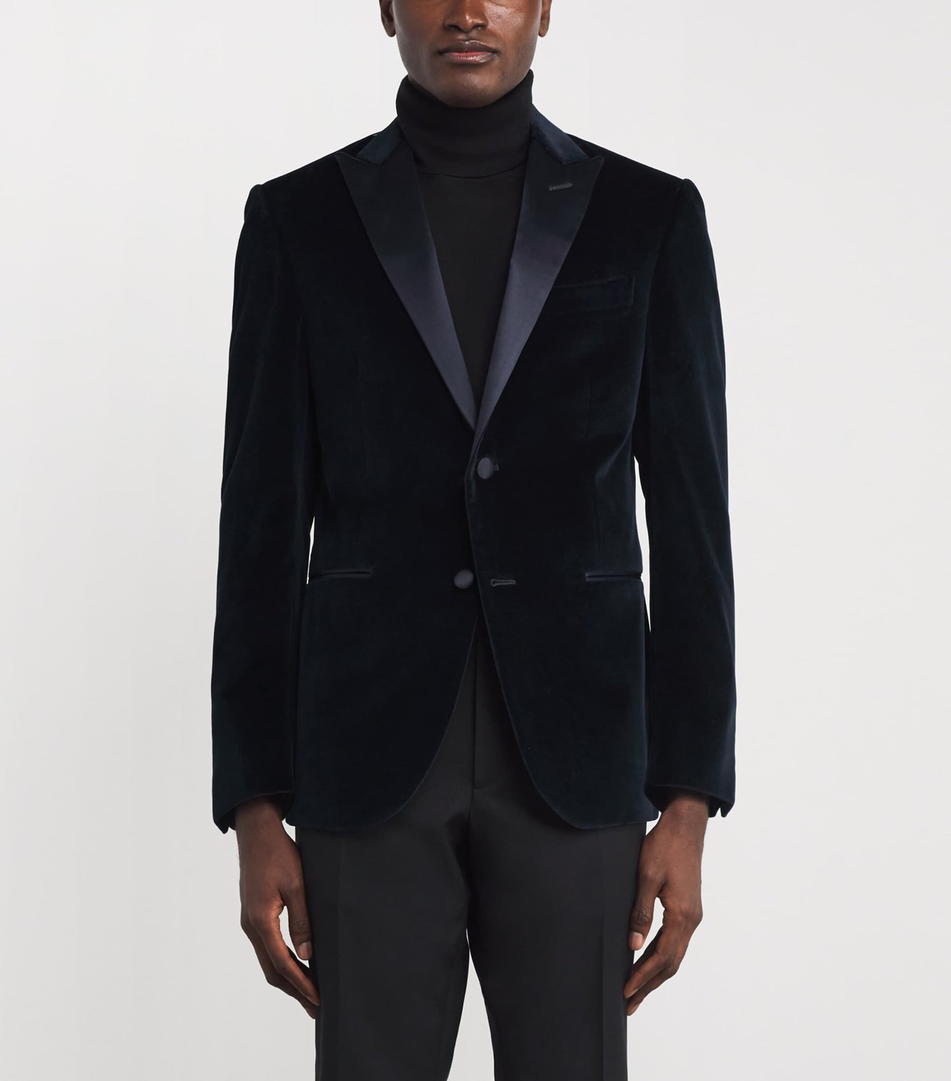 Corneliani Navy Velvet Blazer