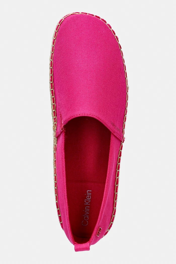 Calvin Klein еспадрили дамски OBLIQUE ESPADRILLE CANVAS