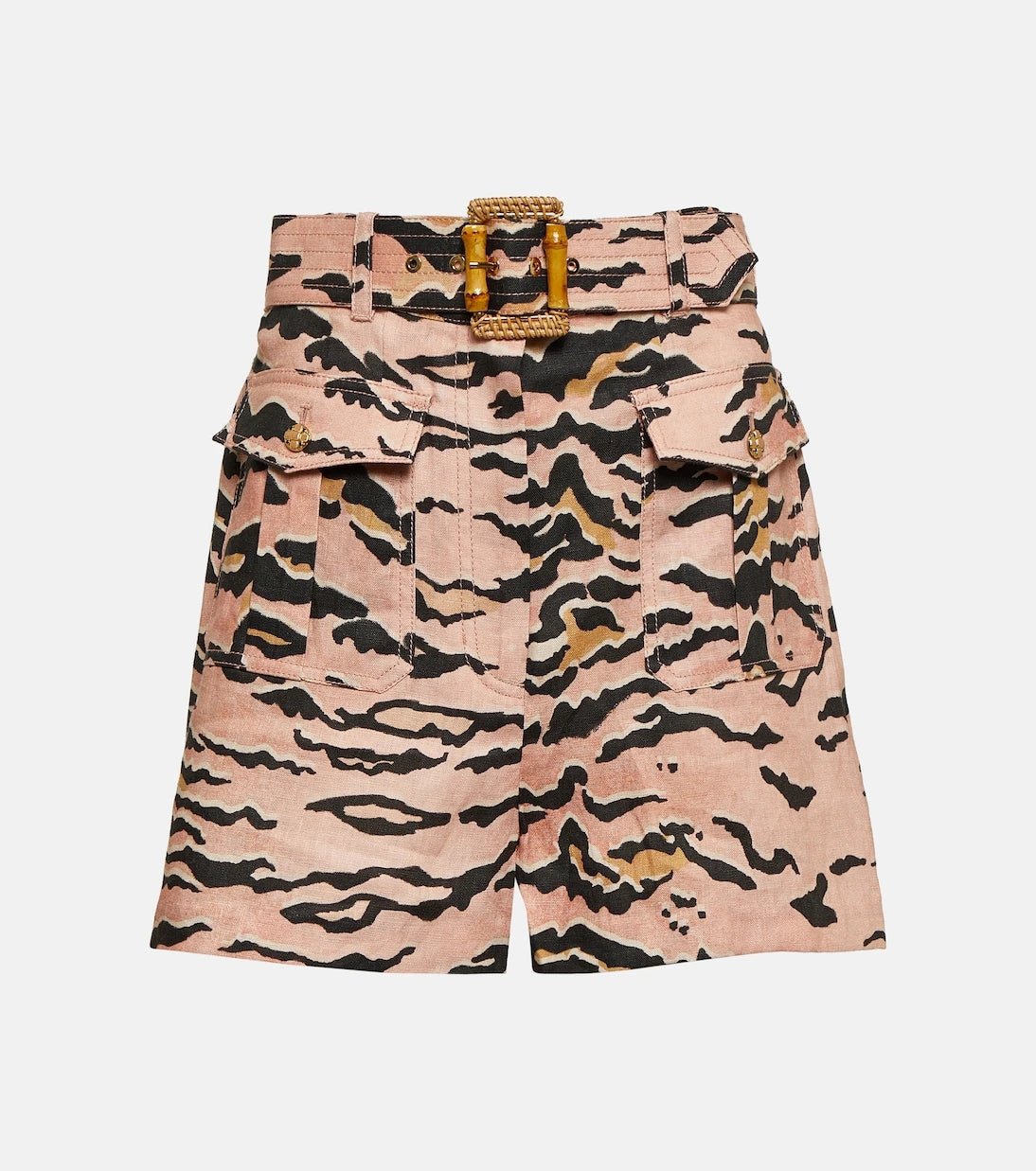 Zimmermann - شورت Matchmaker Safari من الكتان المطبوع