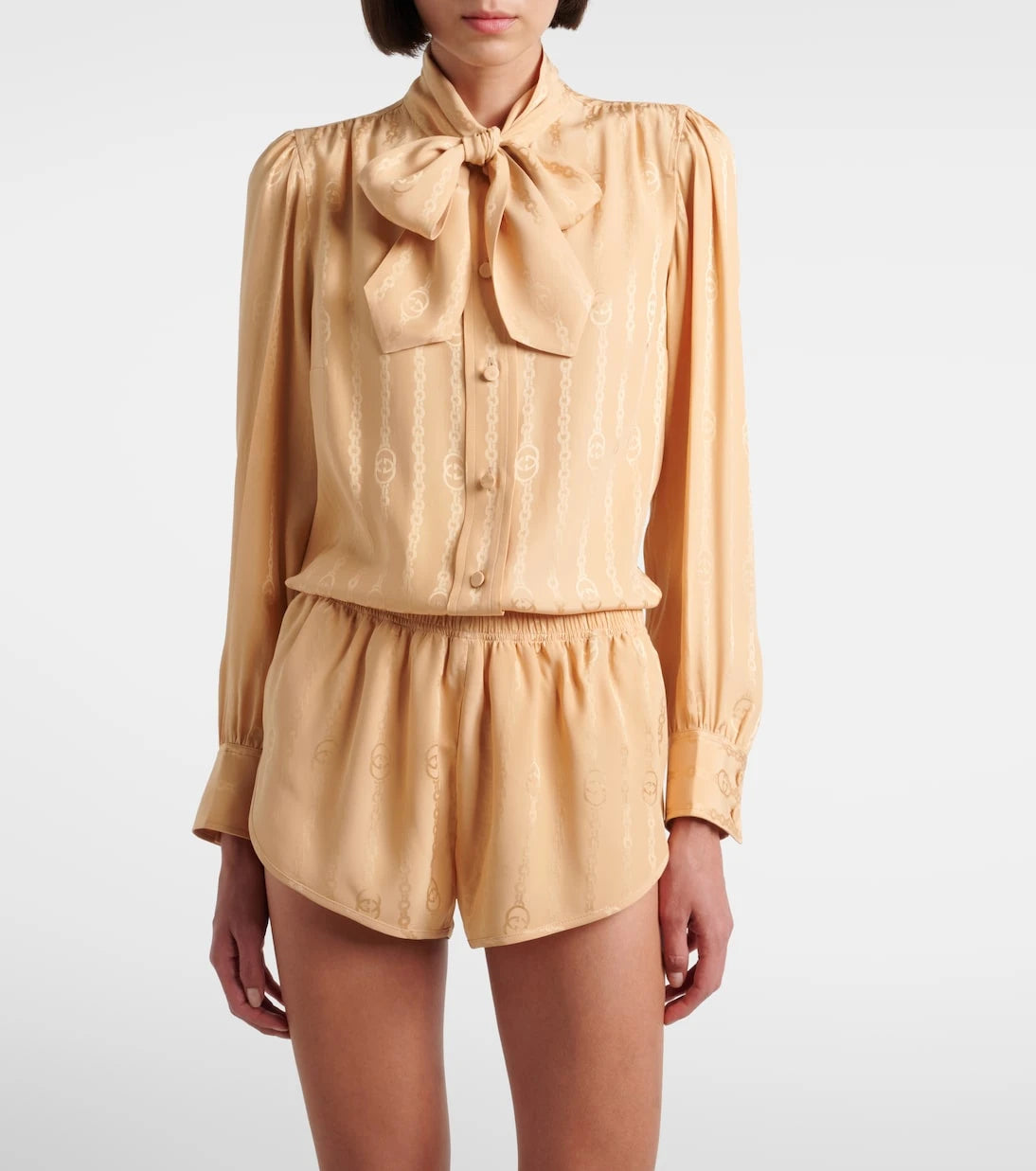 Gucci - Interlocking G silk jacquard shorts