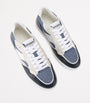 Denim-Leather Benn Sneakers
