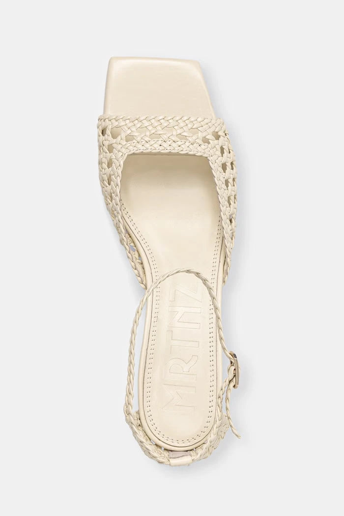 Souliers Martinez сандали с нисък ток от кожа VERONICA