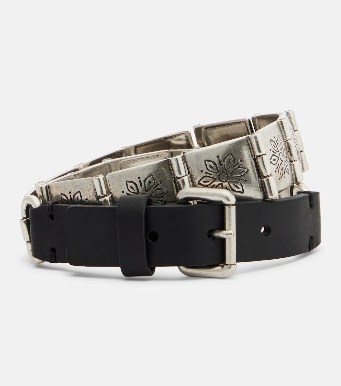 Etro - Leather-trimmed belt