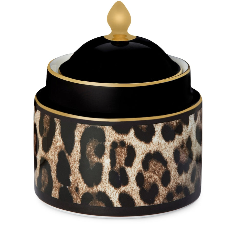 Dolce & Gabbana Casa Porcelain Leopard Print Sugar Bowl (10cm)