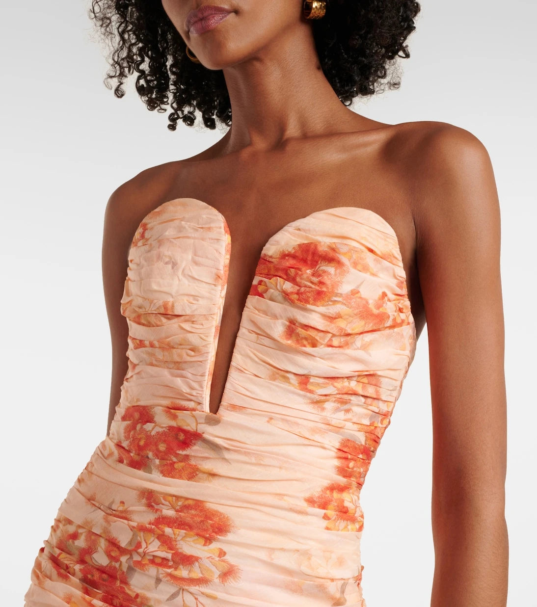 Zimmermann - Cascadian floral strapless midi dress