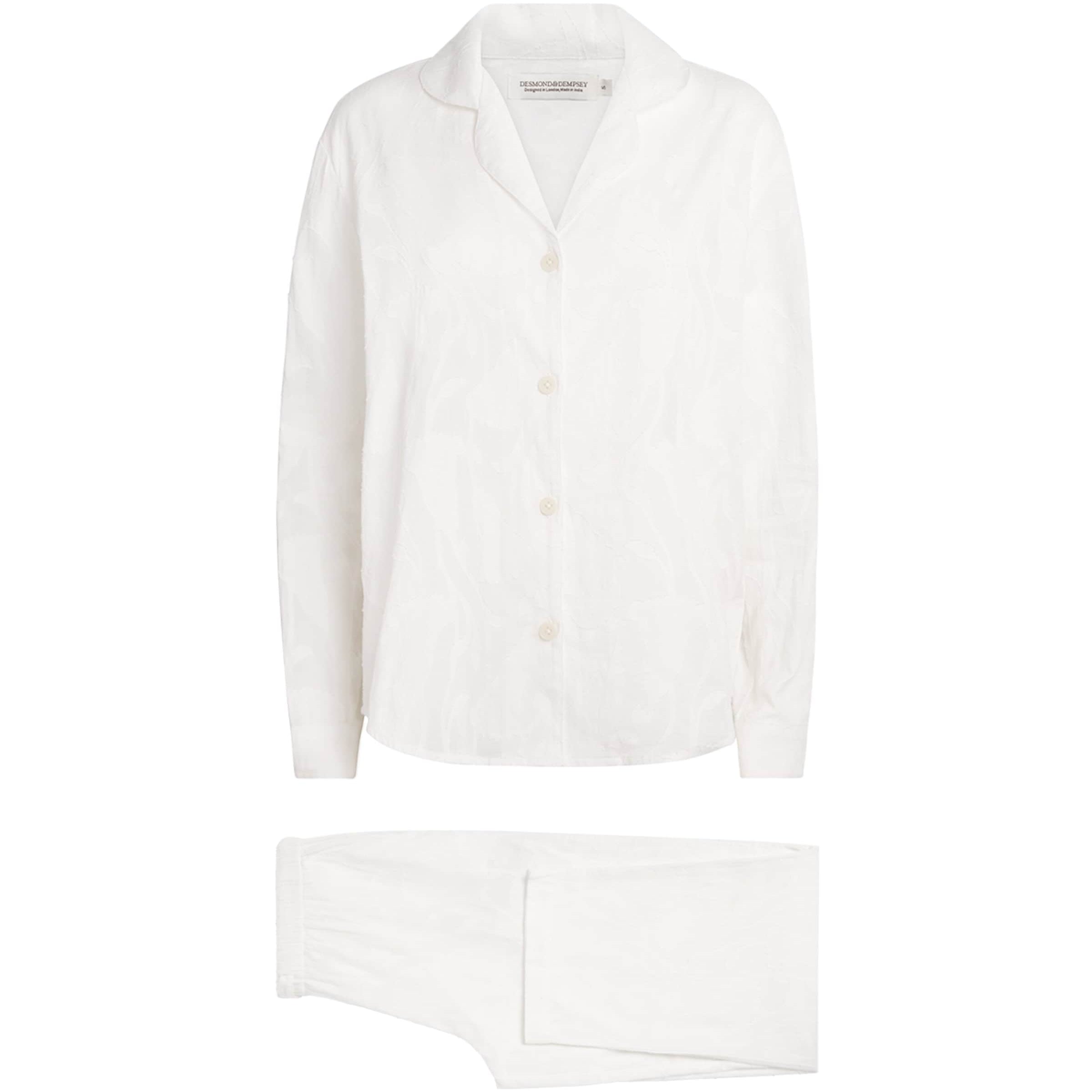 Ivory Floral Jacquard Pyjama Set