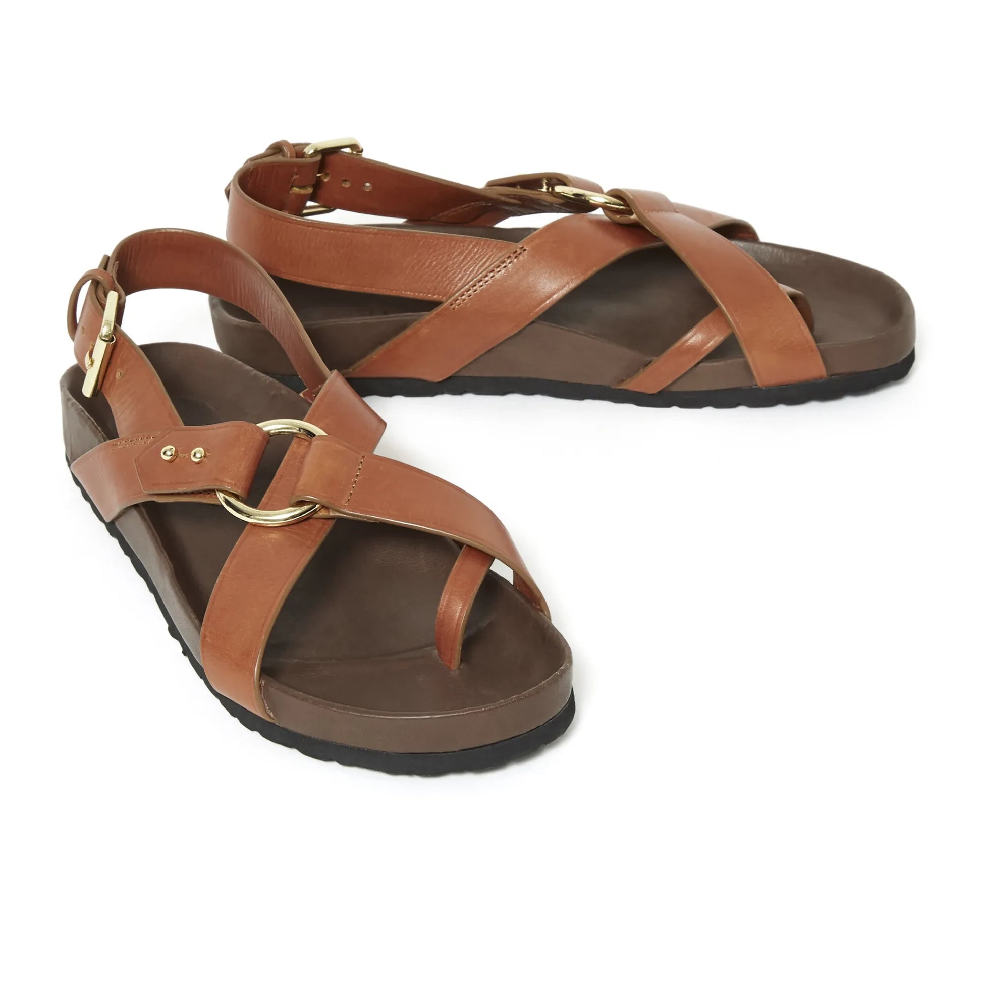 Soeur - Mexico Leather Sandals  | Cognac