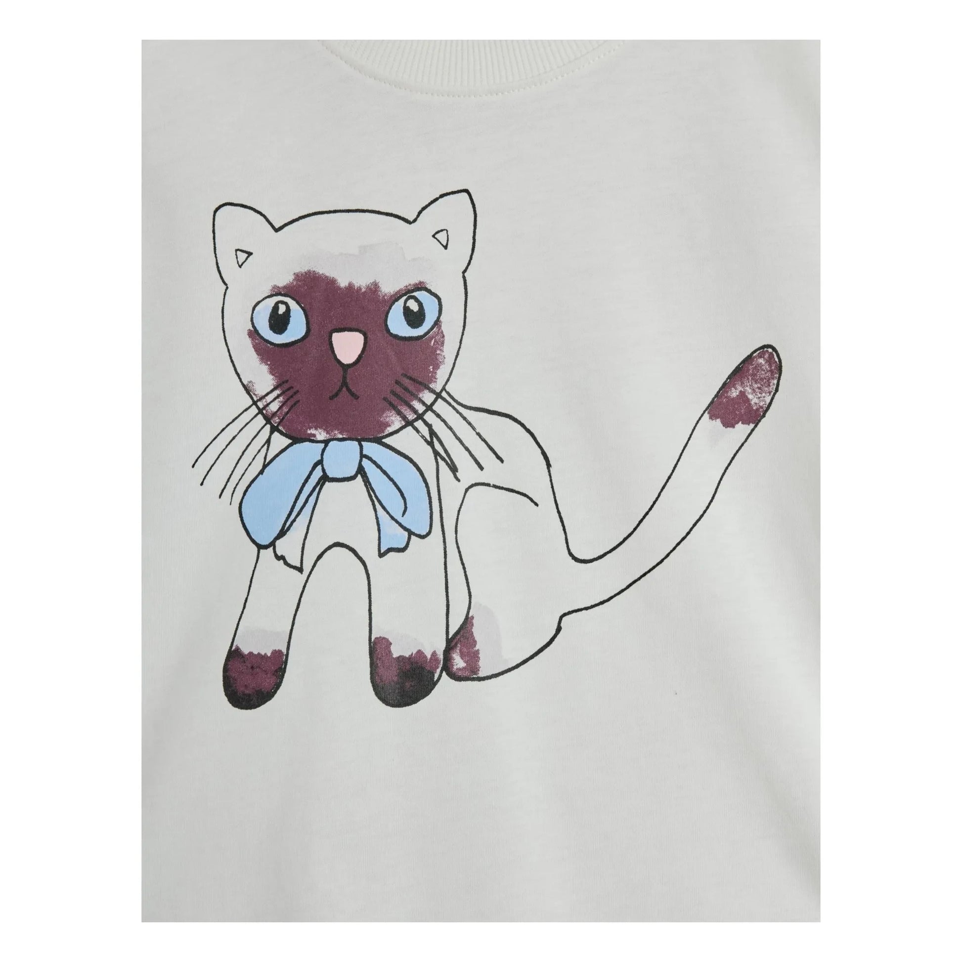 Mini Rodini - Siamese organic cotton T-shirt | White