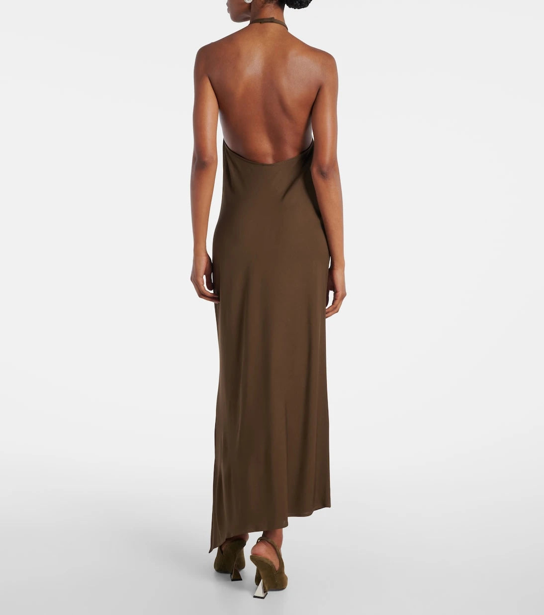 The Attico - Halterneck open-back midi dress