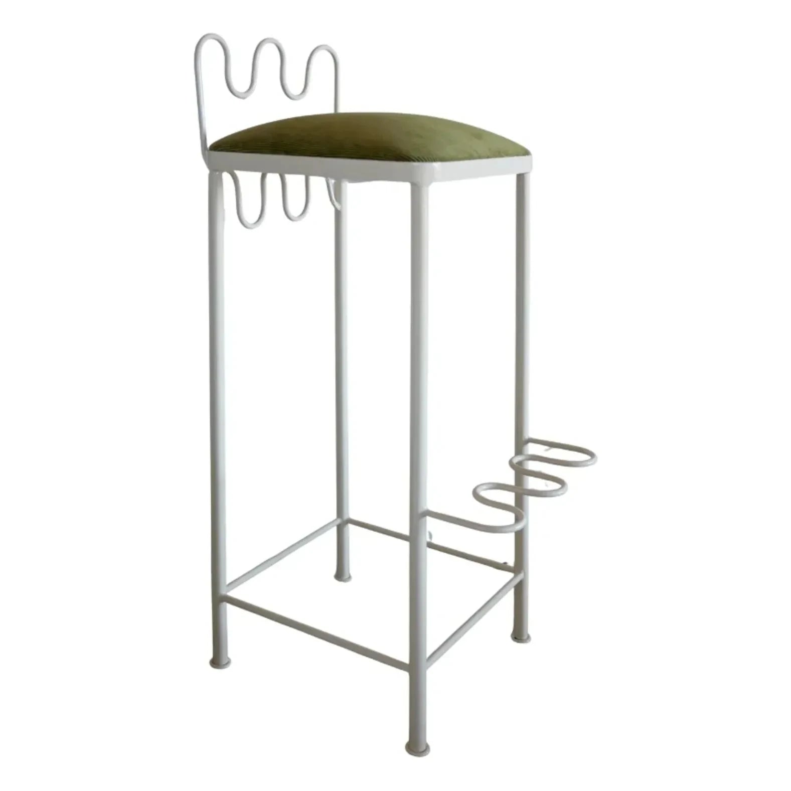 Honoré - Dolores bar stool in water-repellent fabric   | Khaki