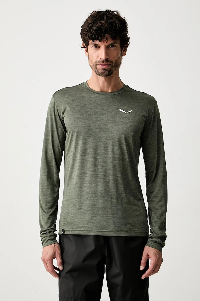 Salewa erkek uzun kollu spor üst Puez Melange Dry Tee