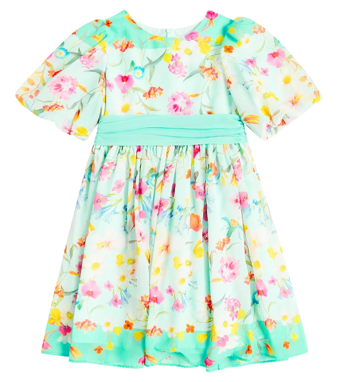Patachou - Balloon-sleeve floral dress