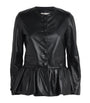 Liberowe Black Peplum Leather Jacket