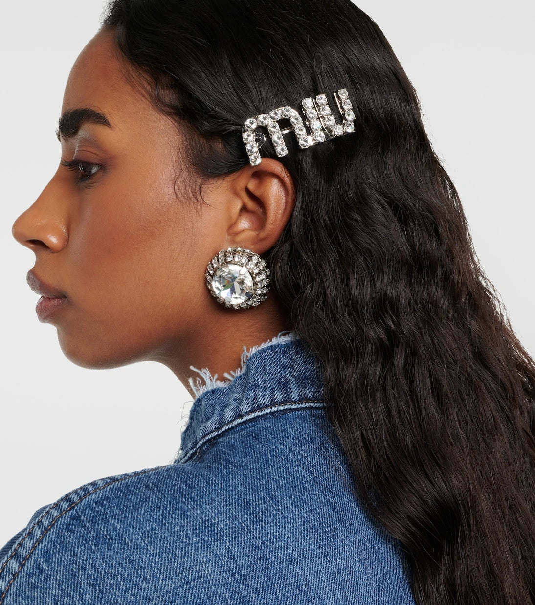 Miu Miu - Logo embellished hair clip