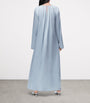 LOEWE Blue EXCLUSIVE Silk Satin Silver Capsule Donut Chain Maxi Dress