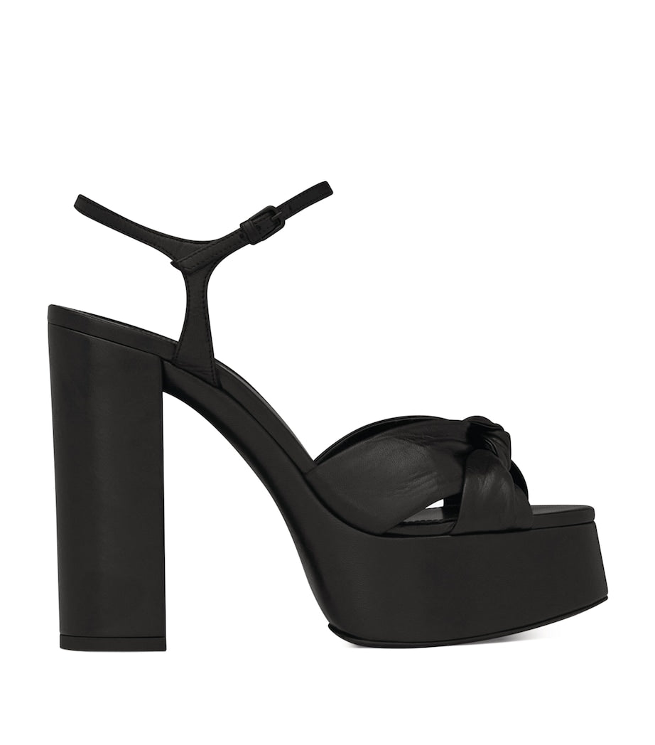 Black Leather Bianca Sandals 85