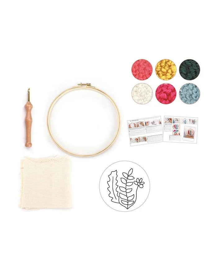 Комплект за бродиране Graine Creative Vegetal Punch Needle Kit