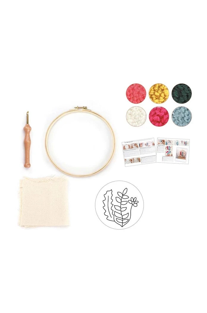 Комплект за бродиране Graine Creative Vegetal Punch Needle Kit