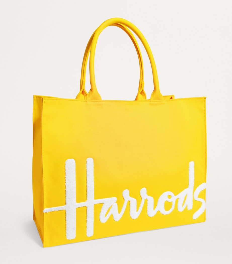 Yellow Large Cotton Logo Tote Bag