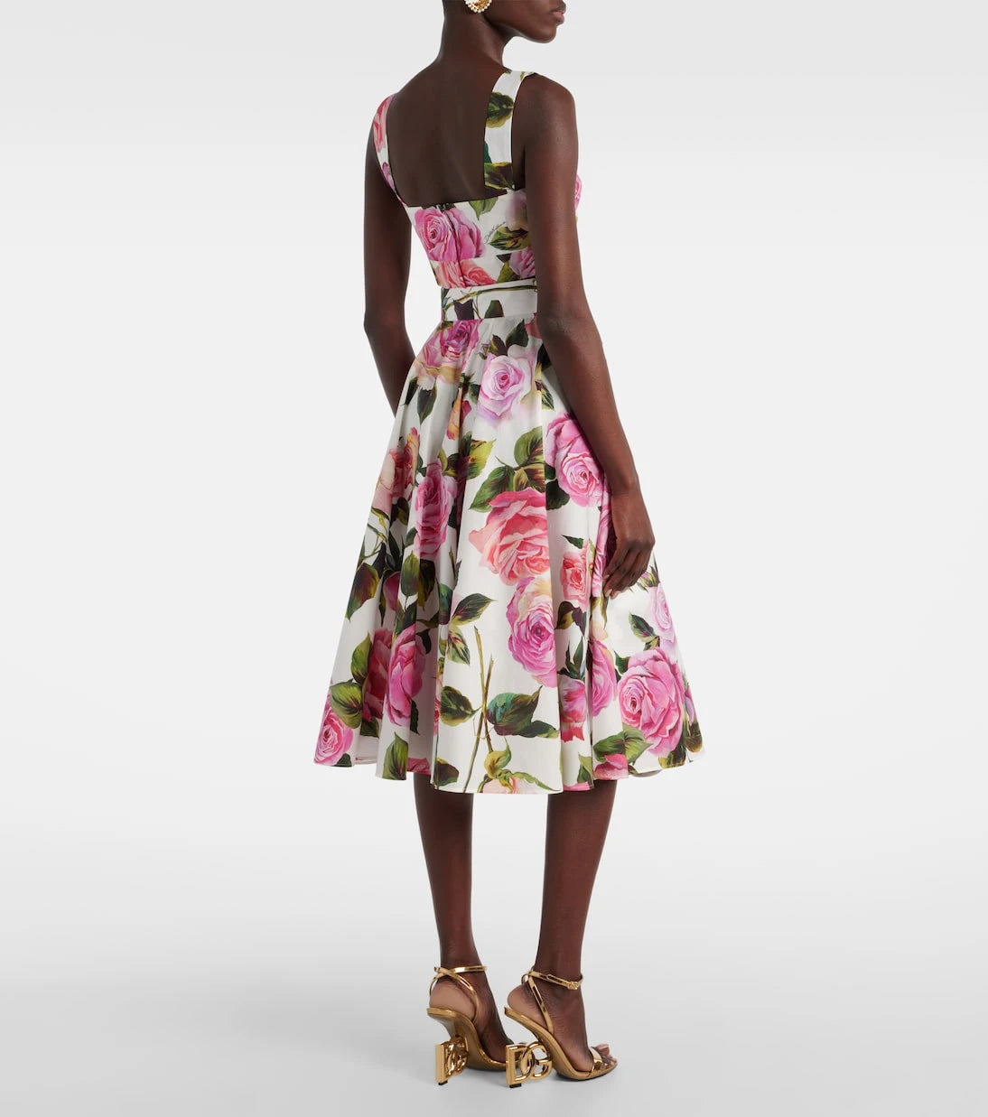 Dolce&Gabbana - Floral cotton poplin crop top