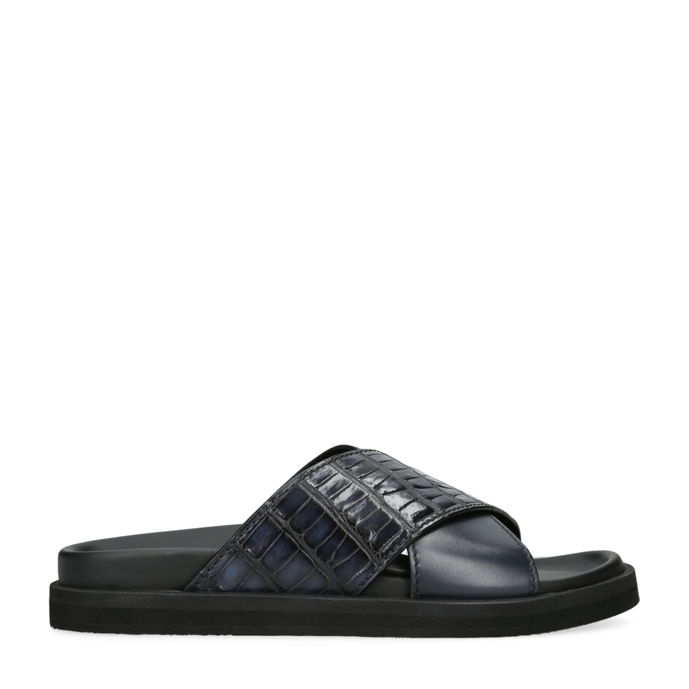 Zegna Crocodile Leather Sandals