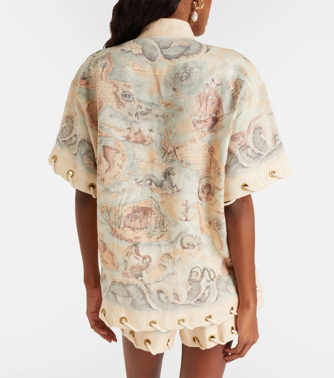 Zimmermann - Printed linen shirt