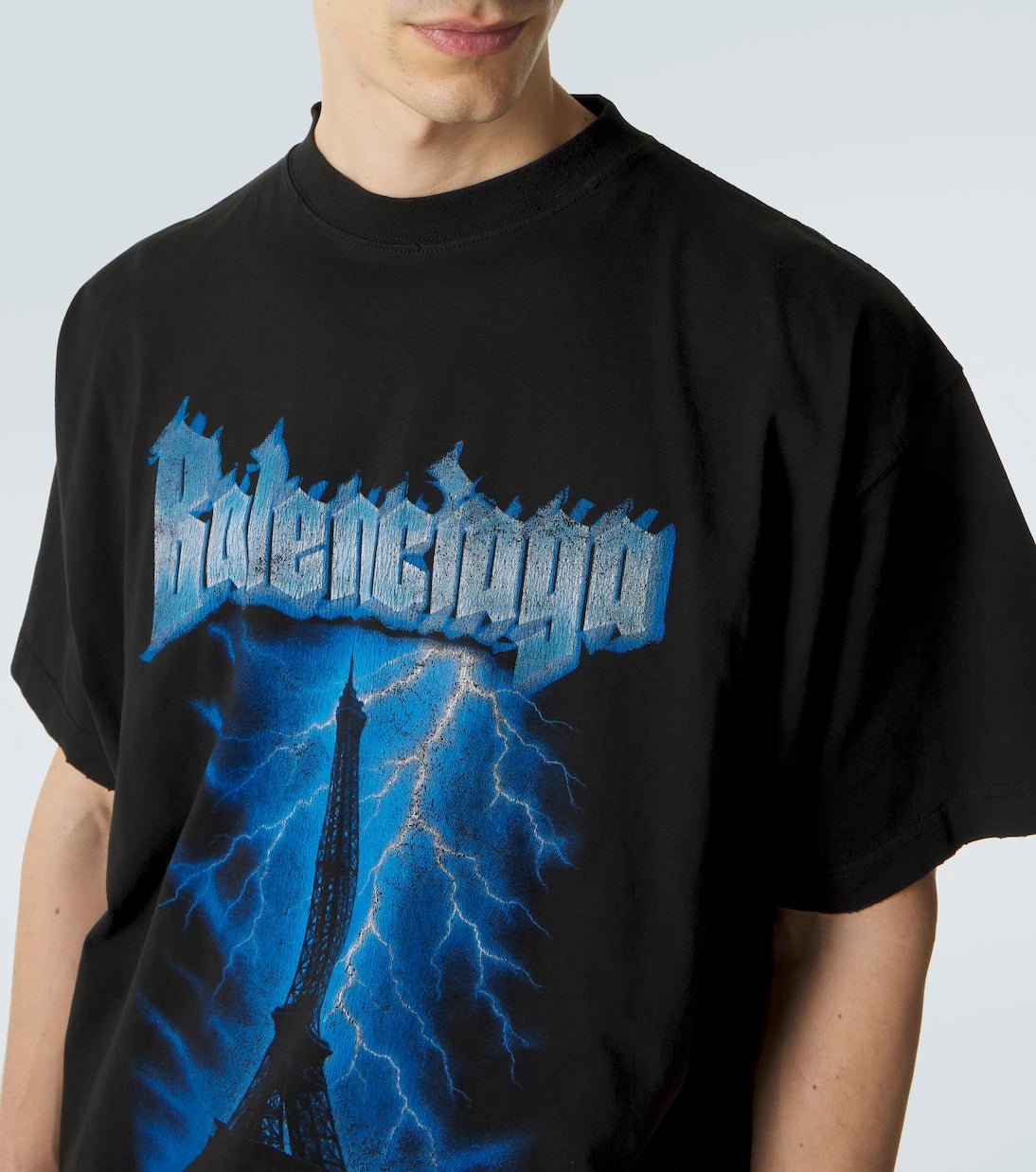 Balenciaga - Printed cotton jersey T-shirt