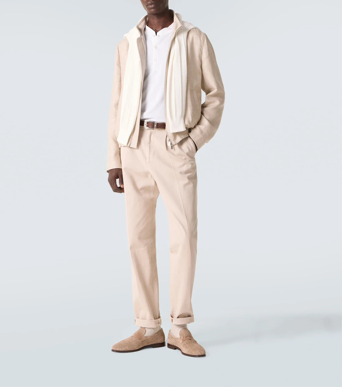 Brunello Cucinelli - Cotton and silk Henley shirt