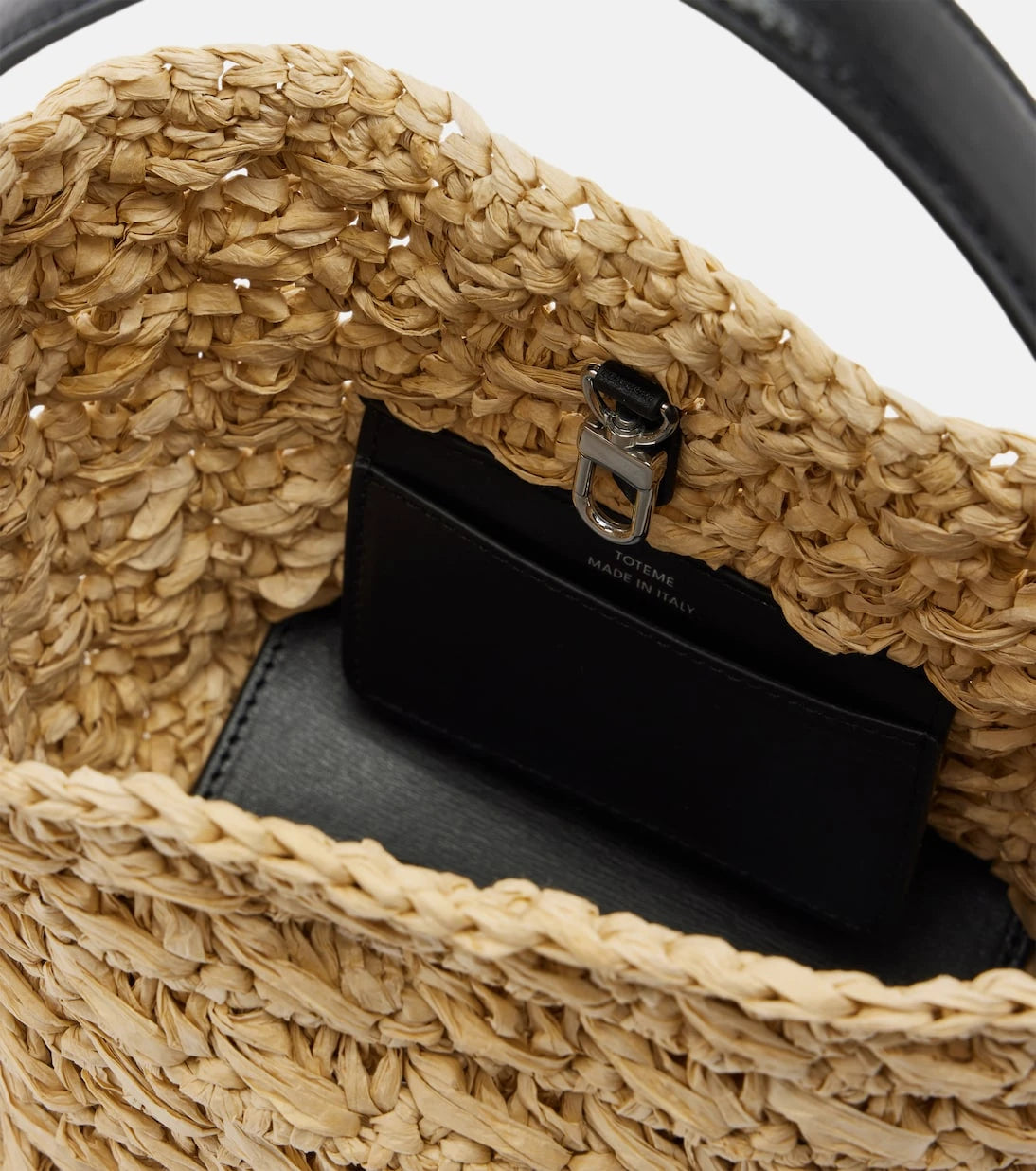 Toteme - Belted Small raffia top-handle bag