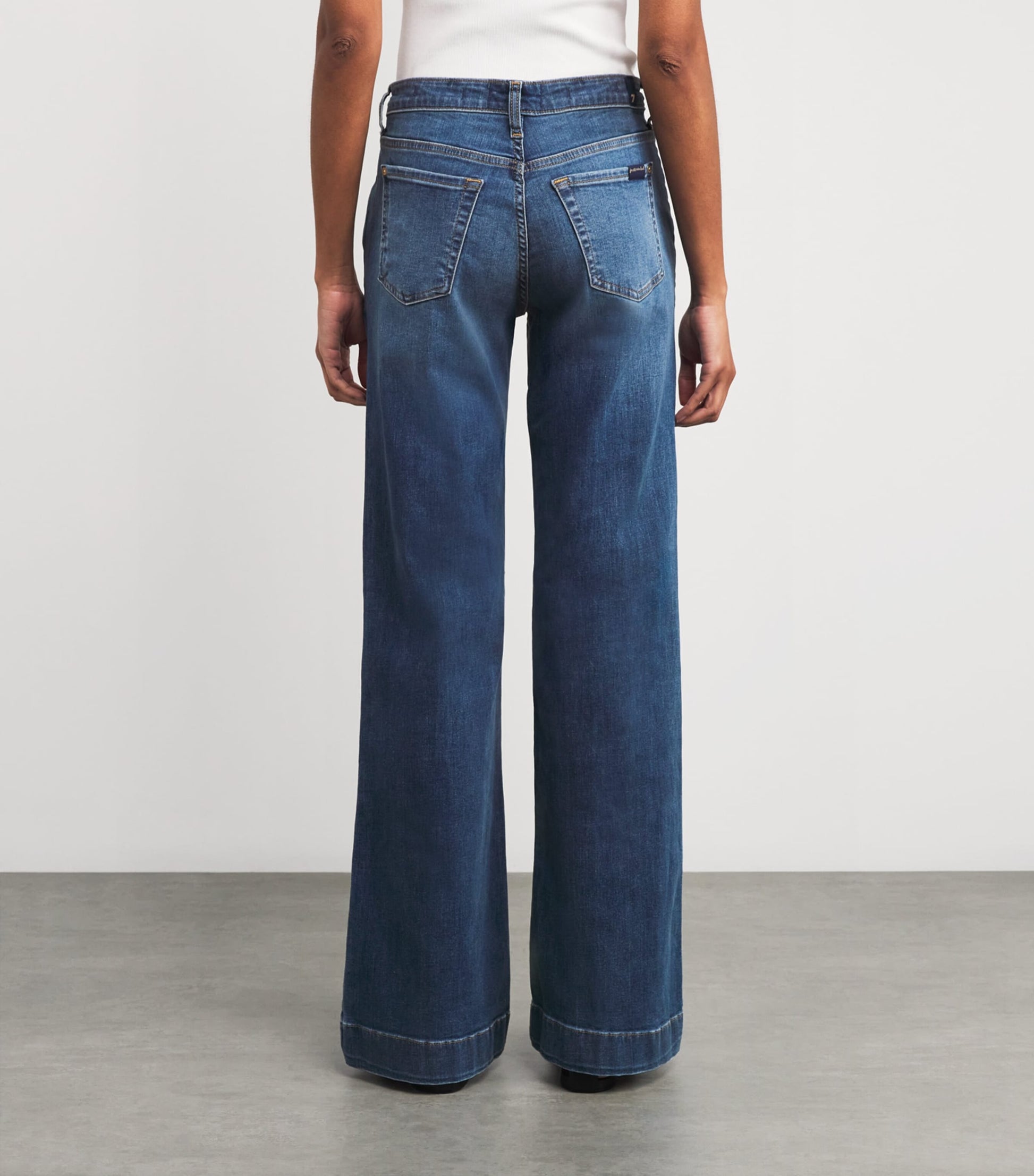 7 For All Mankind Navy Modern Dojo Soho Flared Jeans