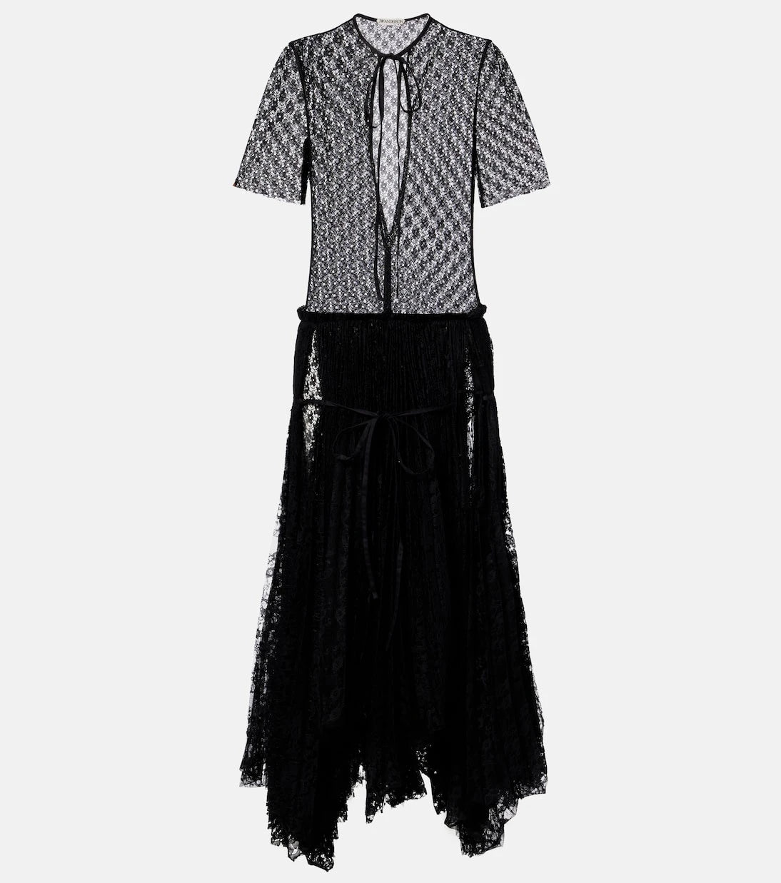 JW Anderson - Sheer pleated lace maxi dress