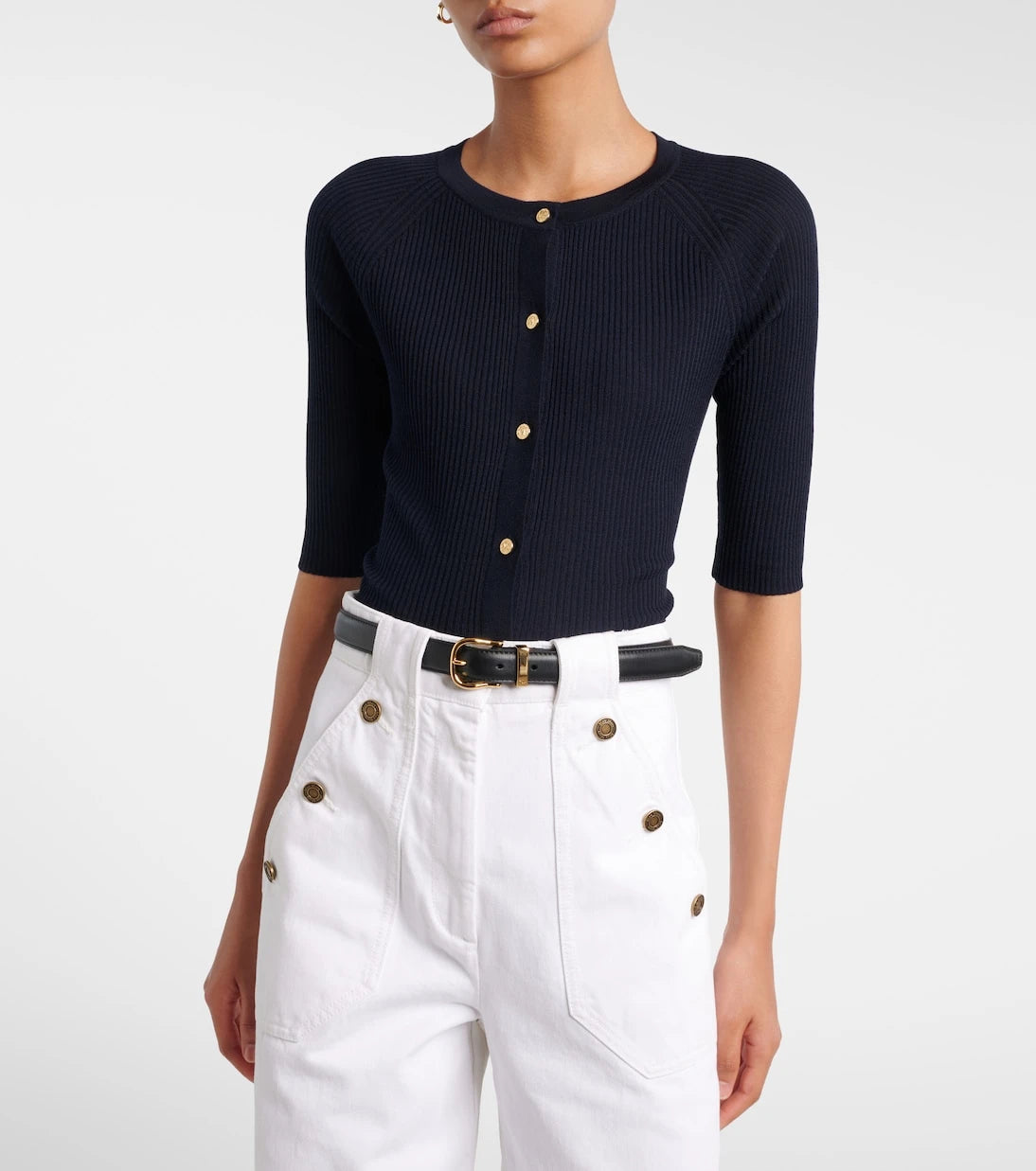 'S Max Mara - Cropped virgin wool cardigan