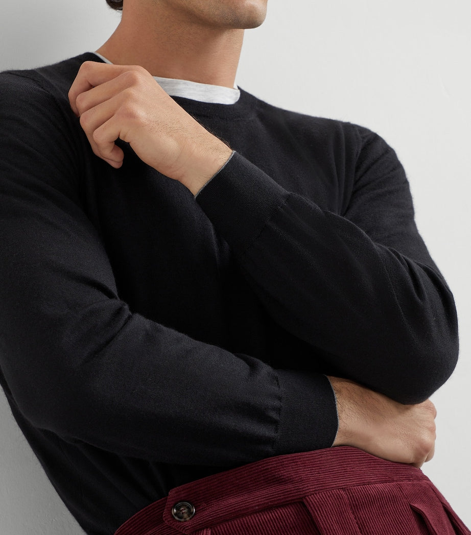 Brunello Cucinelli Black Cashmere Sweater