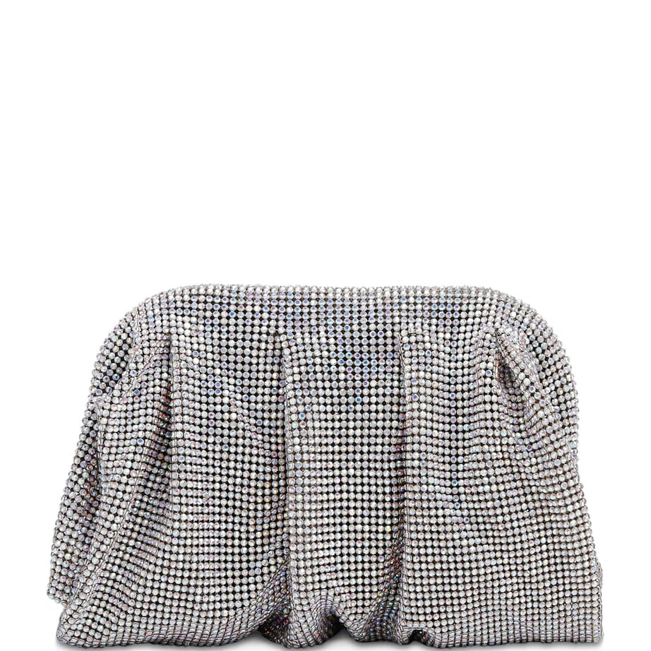 Benedetta Bruzziches Silver Embellished Venus La Petite Clutch Bag