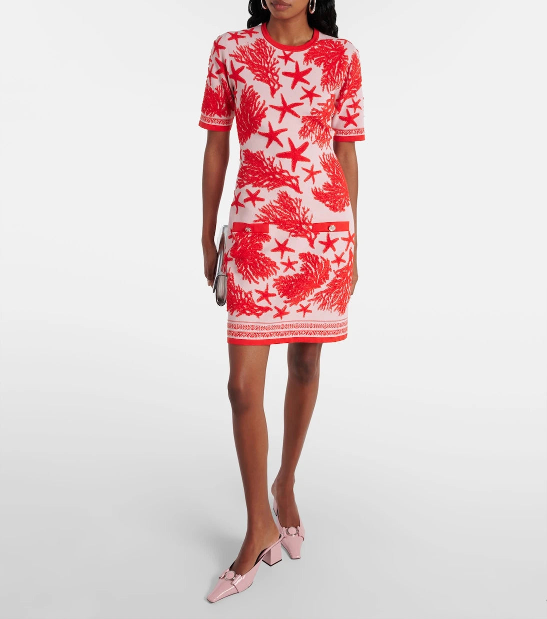 Versace - Barocco Sea jacquard minidress