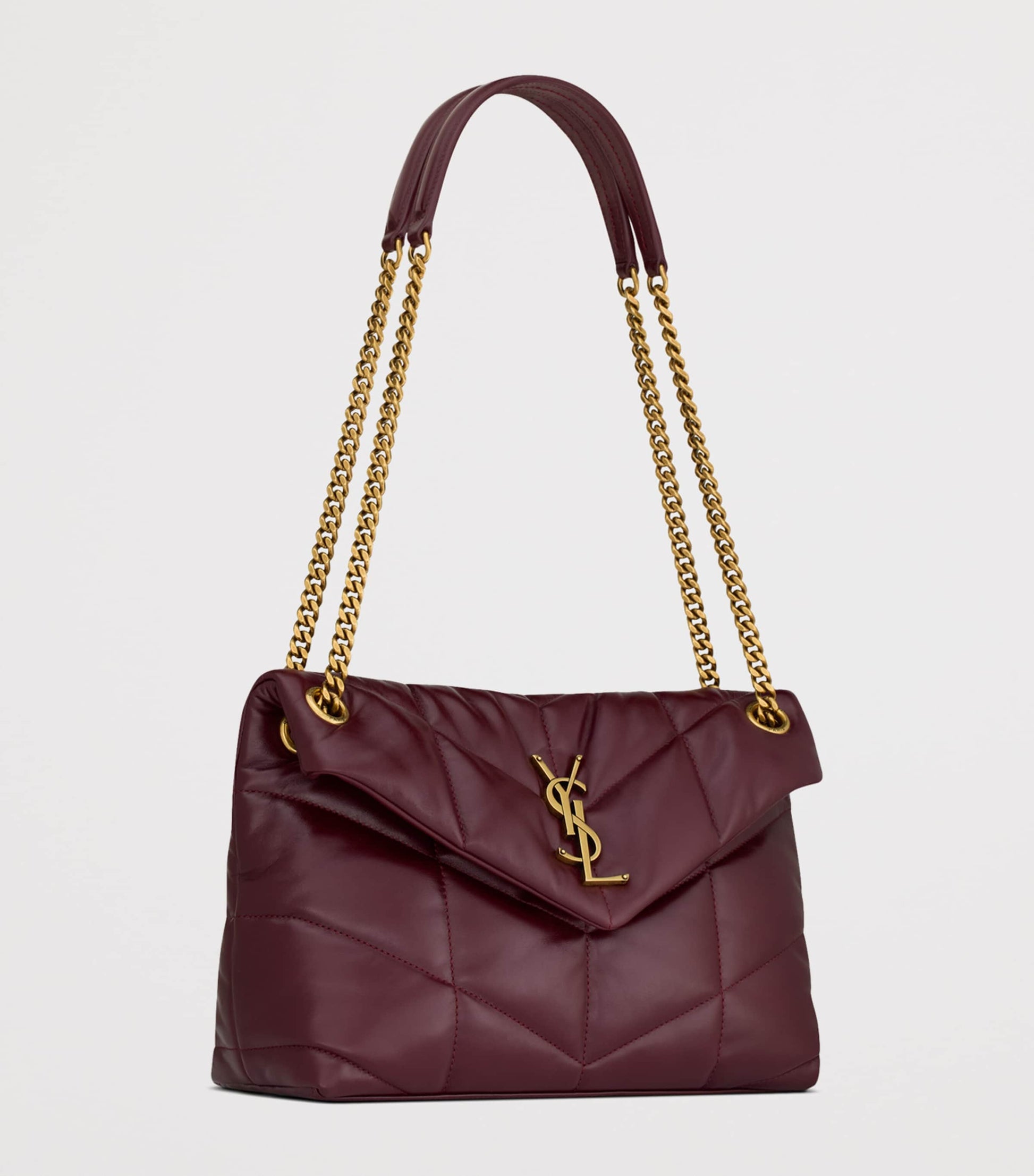 Saint Laurent Red Small Puffer Shoulder Bag