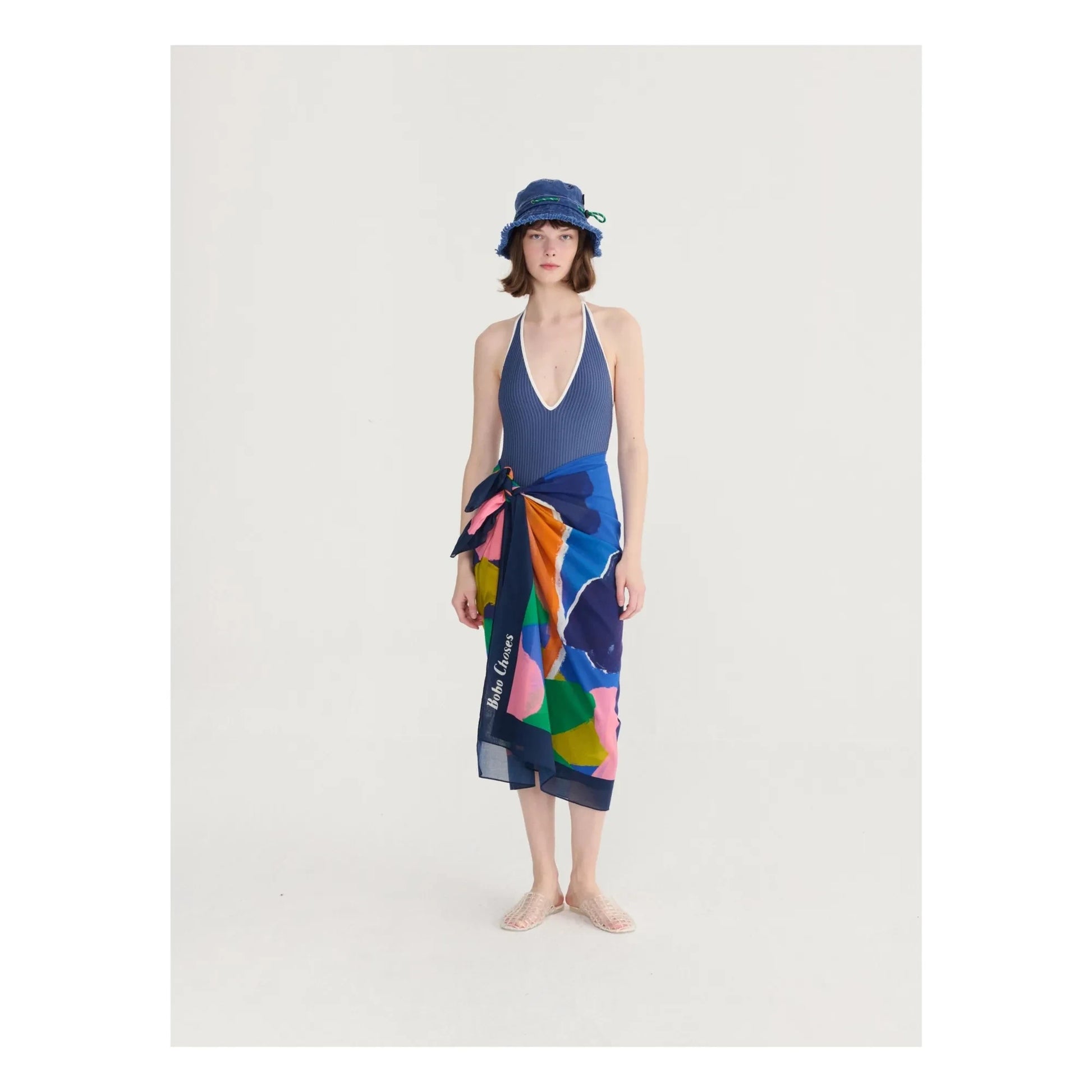 Bobo Choses - Sarong Blooming Color Recycled Cotton | Blue