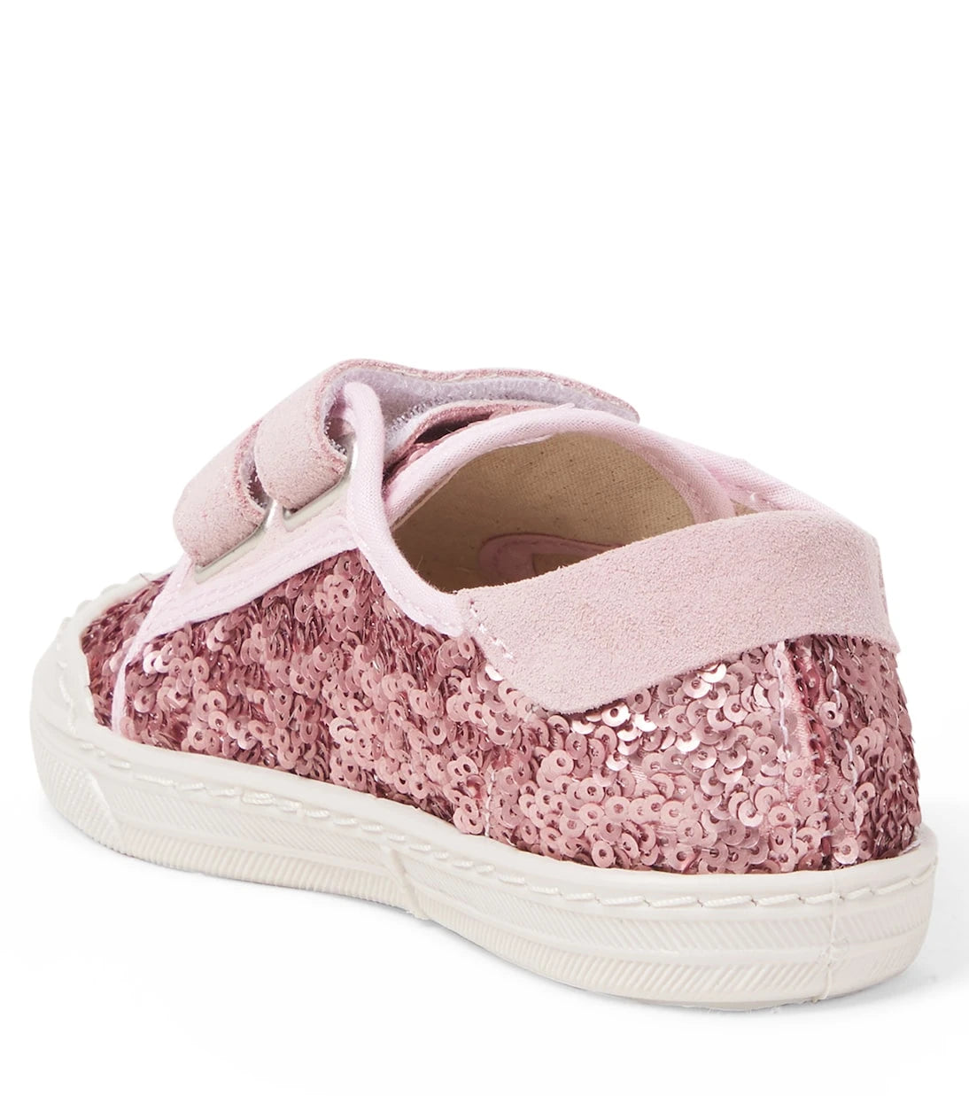 PèPè - Sequined suede-trimmed sneakers